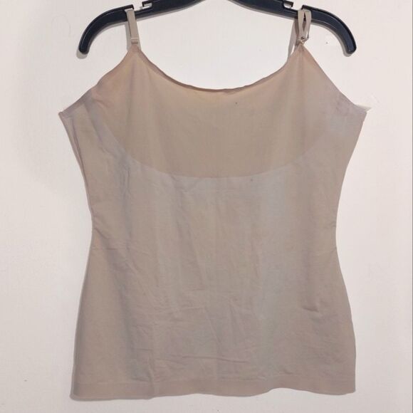 Spanx Women's Invisible Stretch Beige Grey Tank Camisole Top Size 1X EUC - Picture 3 of 11